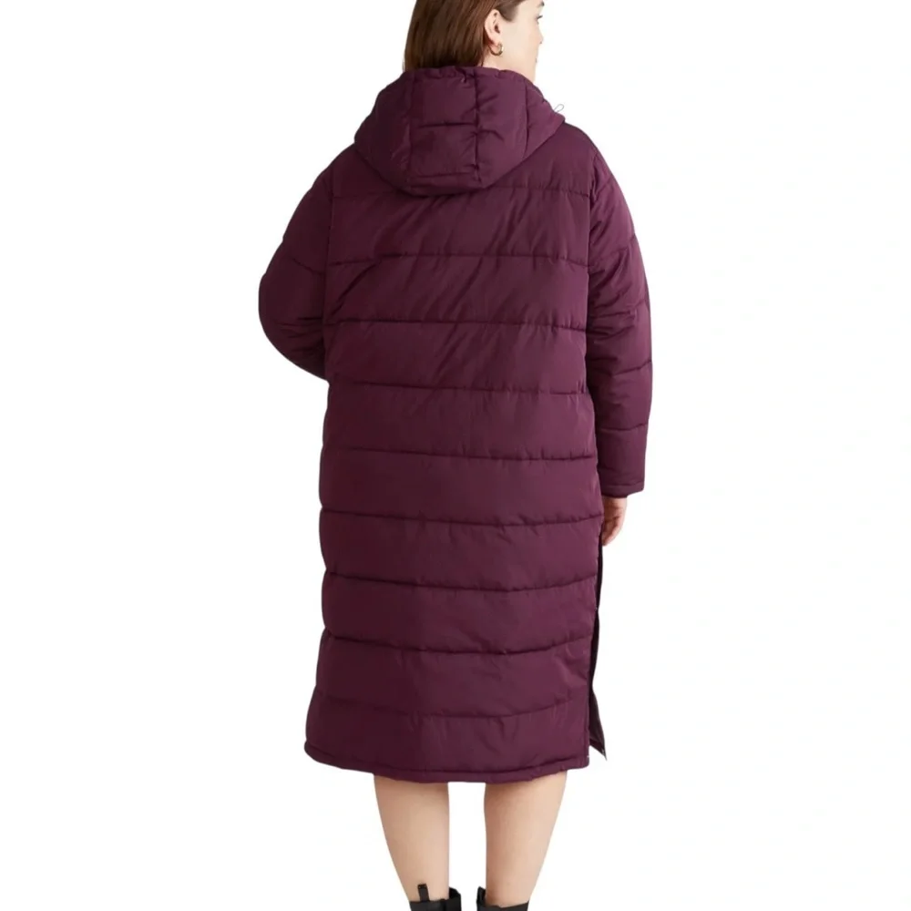Universal Standard Everest 2 Long Puffer Coat In Gamay Size 4XS (00-0)